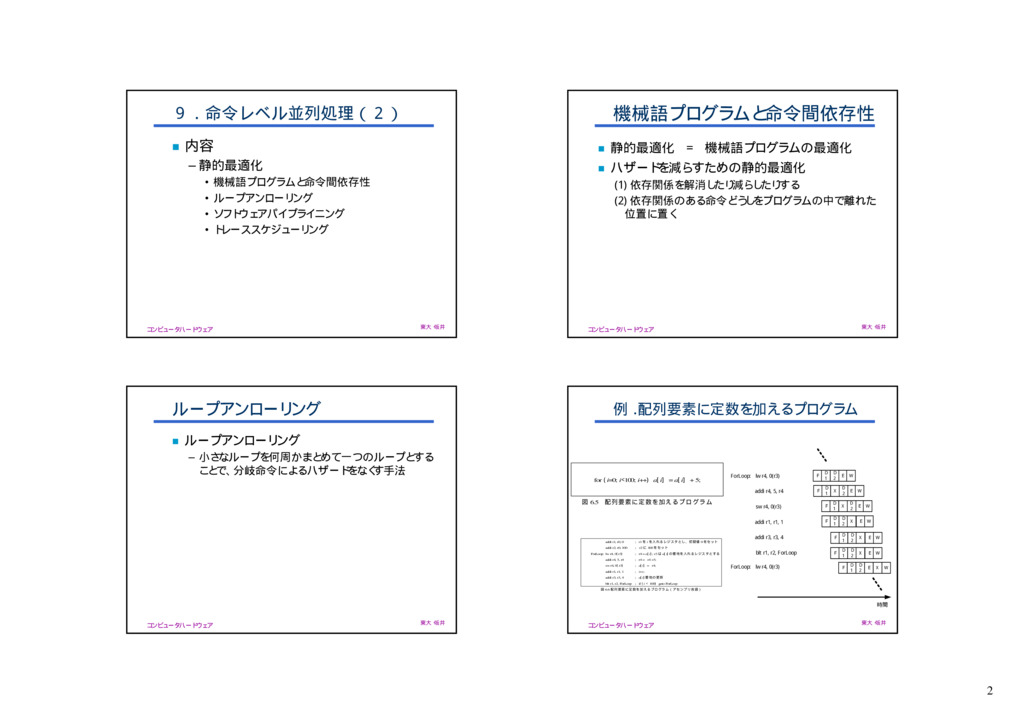 命令レベル並列処理(2)